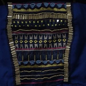 Xs blue beaded maxi dress